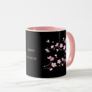Cherry Blossom - Black Mug