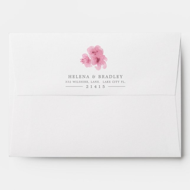 Cherry Blossom Bloom Envelope (Back (Top Flap))