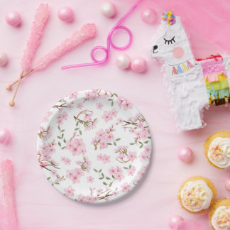 Cherry Blossom Bloom Paper Plates