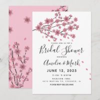 Cherry Blossom Blush Petals Bridal Shower   