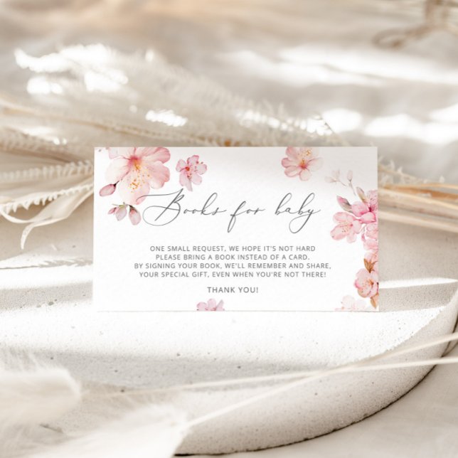 Cherry blossom books for baby ticket enclosure card (Creator Uploaded)