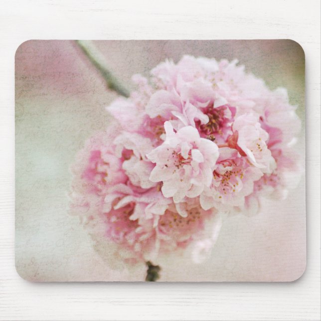 Cherry Blossom Botanical Mouse Pad (Front)