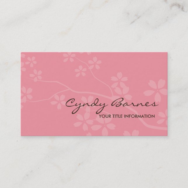 Cherry Blossom Branch Business Card (Front)