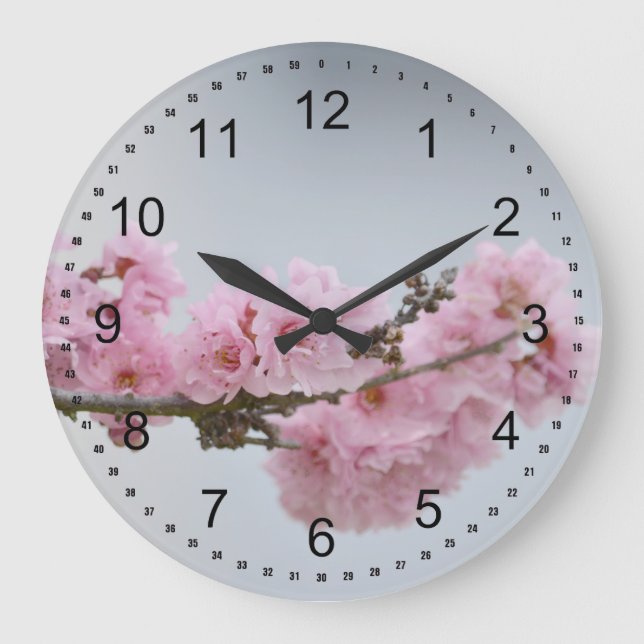 Cherry Blossom Branch Large Clock (Front)