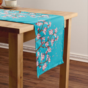 Cherry Blossom Branches Custom Table Runner
