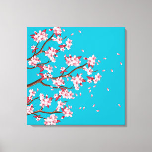 Cherry Blossom Branches Custom Wrapped Canvas
