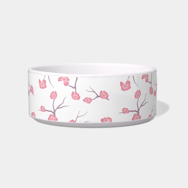 Cherry Blossom Branches Pet Bowl (Right)