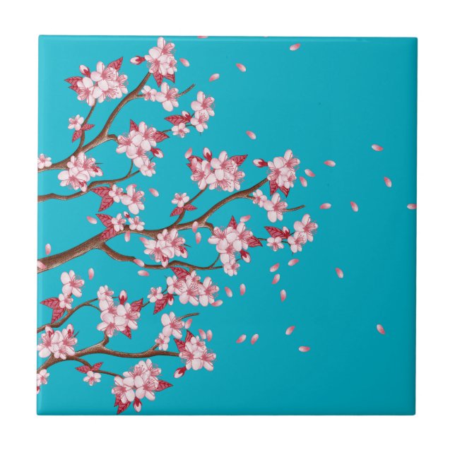 Cherry Blossom Branches Tile (Front)