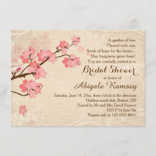 Cherry blossom Bridal Shower Invitation