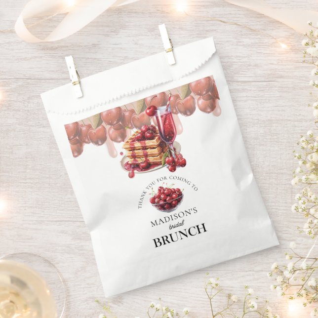 Cherry Blossom Bridal Shower - Personalised Favour Bags (Clipped)