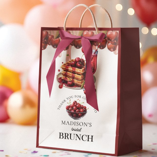 Cherry Blossom Bridal Shower Personalised Medium Gift Bag (Creator Uploaded)