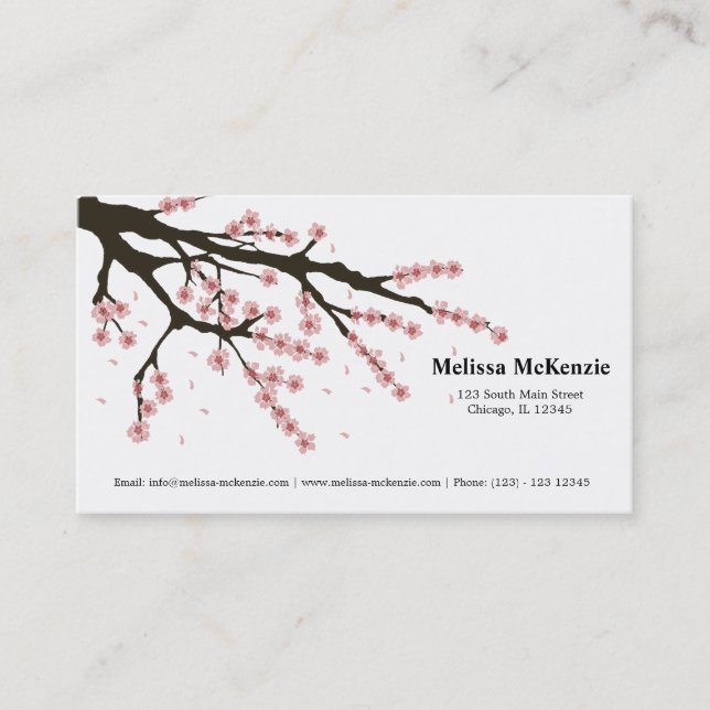 Cherry Blossom Business Card (Front)
