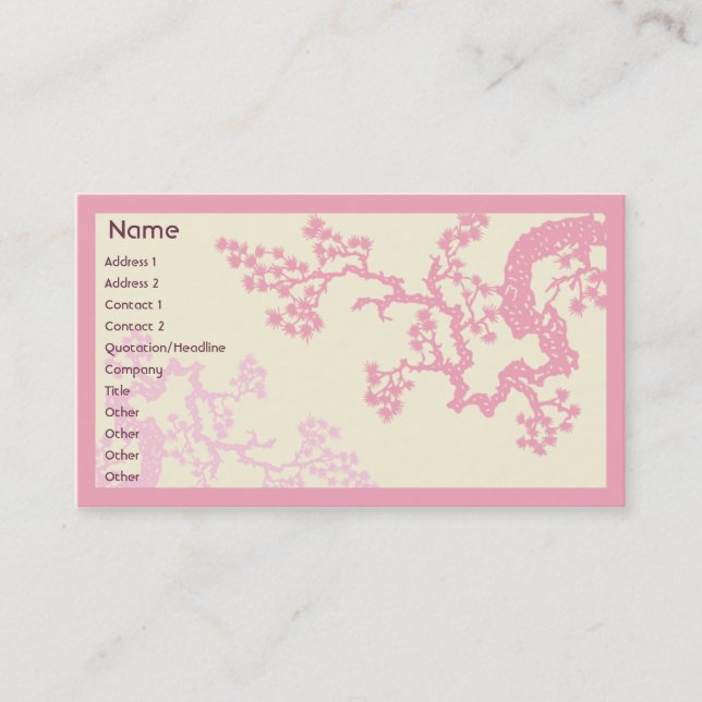 Cherry Blossom - Business Card (Front)