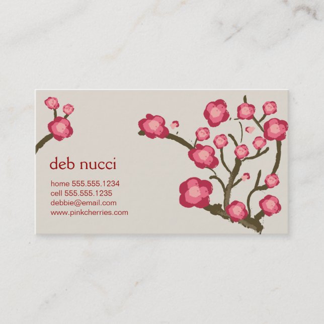 Cherry Blossom Business Card (Front)