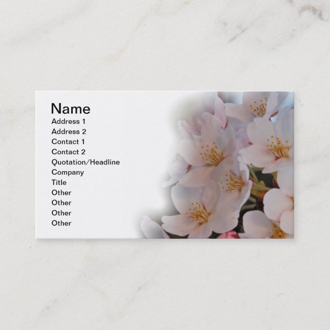 Cherry Blossom Business Card (Front)