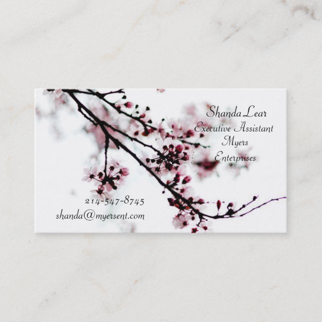 Cherry Blossom Business Cards (Front)
