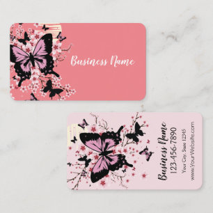 Cherry Blossom Butterflies Business Card