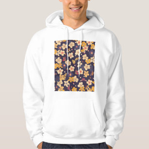 Cherry Blossom Butterfly Asian Print Hoodie