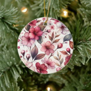 Cherry Blossom Ceramic Tree Decoration