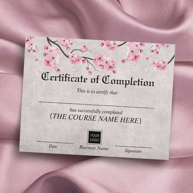 Cherry Blossom Certificate of Completion Award (Creator Uploaded)