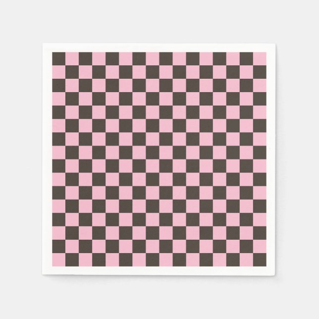 Cherry blossom chequered board pattern napkin (Front)
