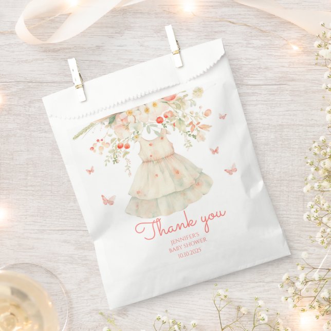 Cherry Blossom Clothesline Baby Shower thank you  Favour Bags (Clipped)