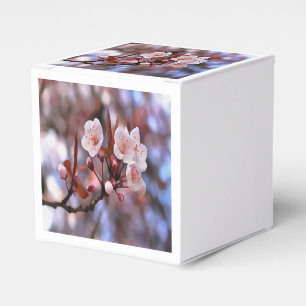 Cherry Blossom Cluster With A Pink and Blue Favour Box