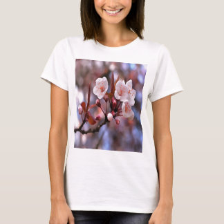 Cherry Blossom Cluster With A Pink and Blue T-Shirt