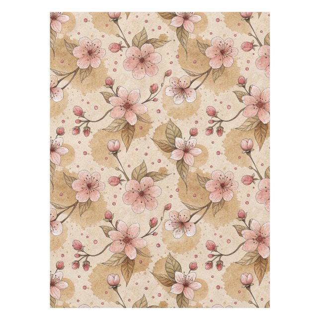 Cherry Blossom Coffee Cosy Pattern (10) Tablecloth (Front)