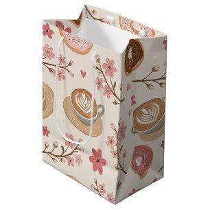 Cherry Blossom Coffee Cosy Pattern (3) Medium Gift Bag
