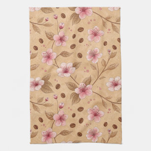 Cherry Blossom Coffee Cosy Pattern (5) Tea Towel