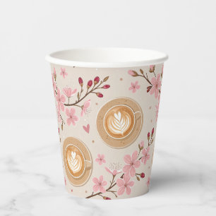 Cherry Blossom Coffee Cosy Pattern (7) Paper Cups