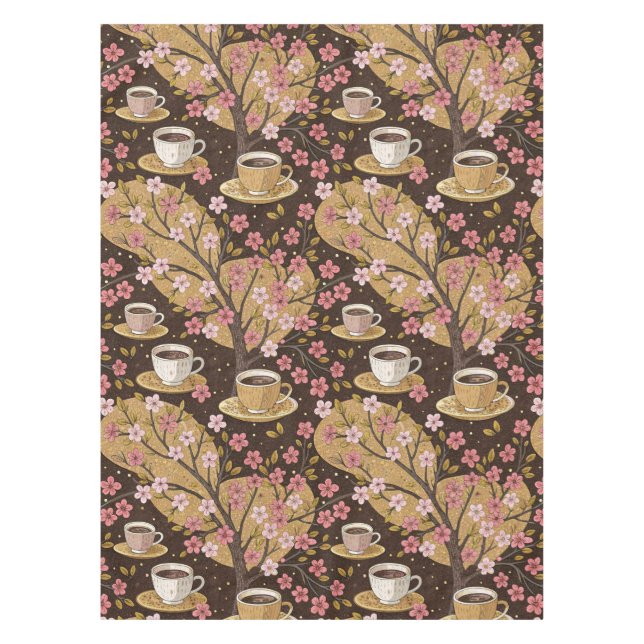 Cherry Blossom Coffee Cosy Pattern (8) Tablecloth (Front)
