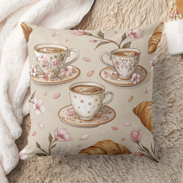 Cherry Blossom Coffee Cosy Pattern (9) Cushion (Blanket)