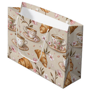 Cherry Blossom Coffee Cosy Pattern (9) Large Gift Bag
