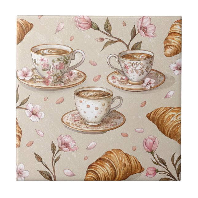 Cherry Blossom Coffee Cosy Pattern (9) Tile (Front)
