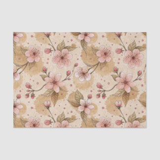 Cherry Blossom Coffee Cozy Pattern (10) Tissue Paper