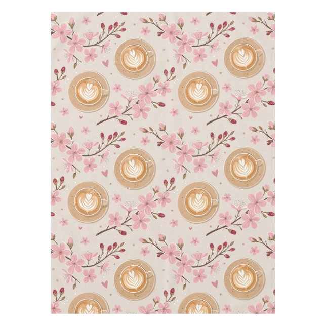 Cherry Blossom Coffee Cozy Pattern (7) Tablecloth (Front)