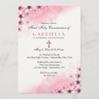 Cherry Blossom Corner Invitation