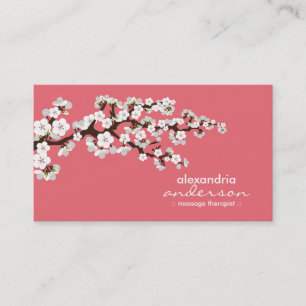 Cherry Blossom Custom Business Cards (pink)