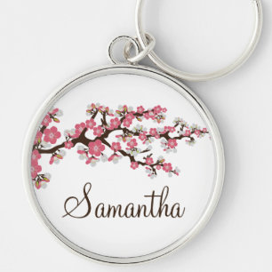 Cherry Blossom Customised Keychain (pink)
