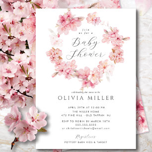 Cherry Blossom Delight Baby Shower Invitation