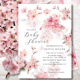 Cherry Blossom Delight Baby Shower Invitations