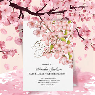 Cherry Blossom Delight Bridal Shower Invitation
