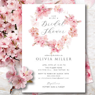 Cherry Blossom Delight Bridal Shower Invitation
