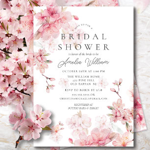 Cherry Blossom Delight Bridal Shower Invitation