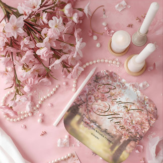 Cherry Blossom Delight Bridal Shower Invitation Paper Plate