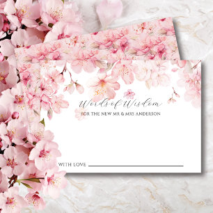 Cherry Blossom Delight Bride Words of Wisdom Card