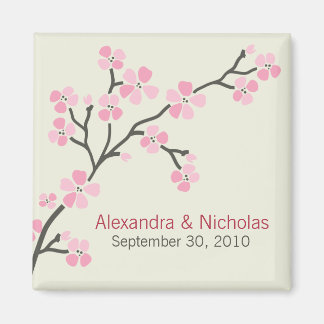 Cherry Blossom Designer Wedding Favour 2 (pink) Magnet