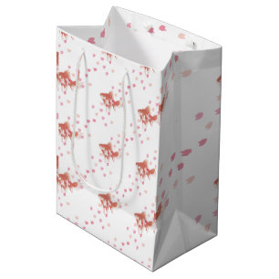 Cherry Blossom Dream: Koi Fish Art Print Medium Gift Bag